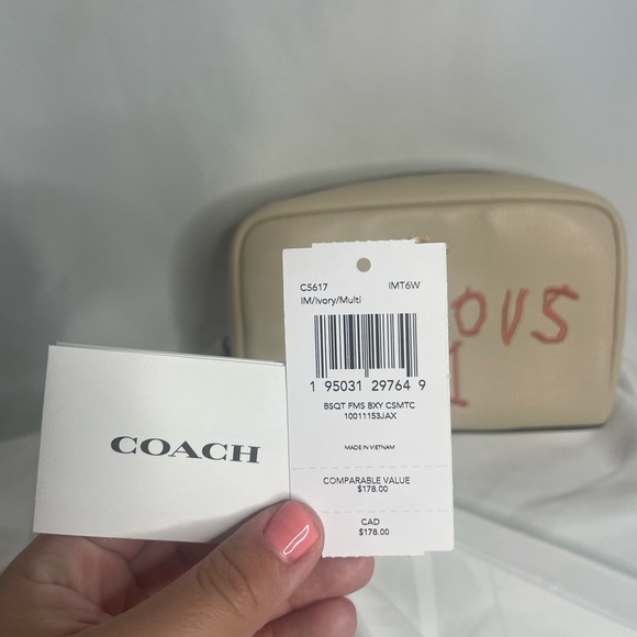 Coach x Jean Michel Basquiat Boxy Cosmetic Case New - Picture 7 of 7